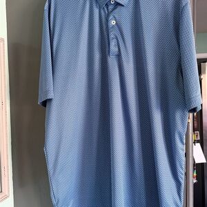 Greg Norman Collection Navy Patterned Polo Shirt